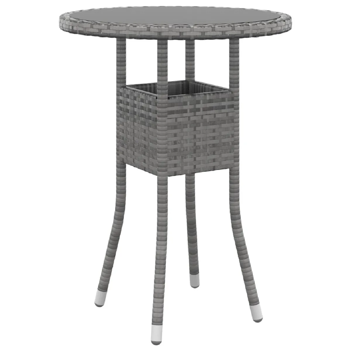 Avis Maison Chic Mobilier à dîner 3 pcs de jardin - Ensemble table et chaises d'extérieur - Salon/Mobilier de jardin classique Résine tressée Gris -MN26569