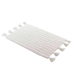 Avis Douceur D'Interieur Tapis de bain Manteca en coton tufté - 50 x 80 cm - Blanc