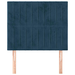 Avis Maison Chic Lot de 2 Têtes de lit design Bleu pour chambre - Décoration de lit foncé 100x5x78/88 cm Velours -MN23323