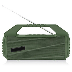 Yonis Enceinte Bluetooth Portable 10W Anti-Choc Etanche Support Appels Mains-Libres FM Enceinte Bluetooth Portable Étanche 10W Avec Radio FM Appels Mains-Libres et Support Carte TF Vert YONIS