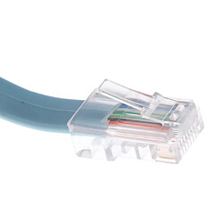 Db 9 Broches Rs232 Série à Rj45 Cat5 Ethernet Adaptateur Lan Console Câble Bleu pas cher