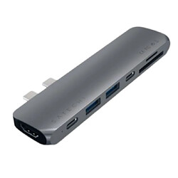 Satechi Hub USB Type-C Pro 40Gbps en Aluminium avec HDMI 4K Gris anthracite 