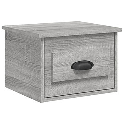 Maison Chic Table de chevet murale - Table de Nuit sonoma gris 41,5x36x28 cm