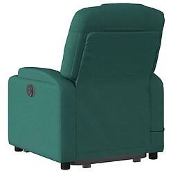 Acheter Maison Chic Fauteuil Relax pour salon, Fauteuil inclinable de massage Vert foncé Tissu -GKD99672