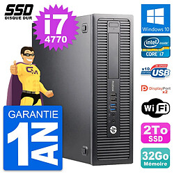 PC HP ProDesk 600 G1 SFF Intel Core i7-4770 RAM 32Go SSD 2To Windows 10 Wifi · Occasion 