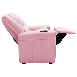 Acheter vidaXL Fauteuil inclinable enfants Similicuir Rose