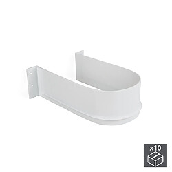 Lot de 10 Courbe sous-éviers pour tiroir de salle de bain blanc EMUCA - 3051615