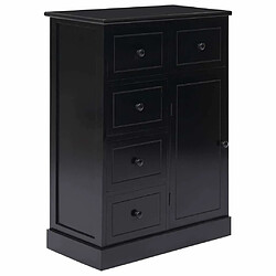 Acheter Maison Chic Buffet commode,console avec 10 tiroirs pour rangement Noir 113x30x79 cm Bois -MN41064