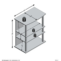 Acheter Maison Chic Meuble TV scandinave - Banc TV pour salon/Hi-Fi avec 3 compartiments 65x40x79,2 cm Chêne -MN57725