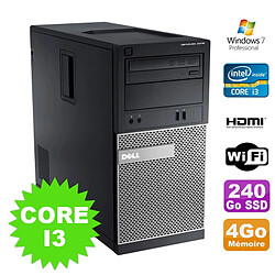 PC Tour DELL Optiplex 3010 MT Intel I3-2120 Graveur 4Go 240Go SSD HDMI Wifi W7 - Occasion