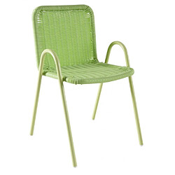 Aubry Gaspard Chaise enfant en polyrésine verte.