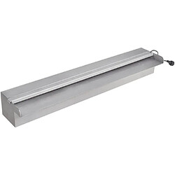 vidaXL Lame d'eau rectangulaire à LED 60 cm en acier inoxydable pour piscine