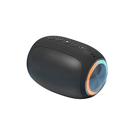 Brand 0 Haut-parleur audio sans fil Bluetooth, lumières éblouissantes colorées, carte enfichable pratique pour la maison, disque U, caisson de basses extérieur Noir