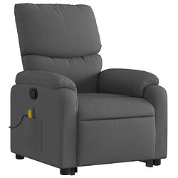 Avis vidaXL Fauteuil de massage inclinable Gris foncé Tissu