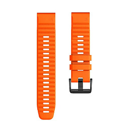 Wewoo Bracelet pour montre connectée Garmin Fenix 6X 26mm Smartwatch à en silicone à libération rapide Orange 