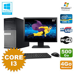 Lot PC Tour Dell 790 Intel Core I3 3.1Ghz 4Go 500Go DVD WIFI Win 7 + Ecran 22" - Occasion