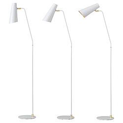 Lampadaire Norwich abat-jour réglable E27 hauteur 160 cm blanc [lux.pro] pas cher