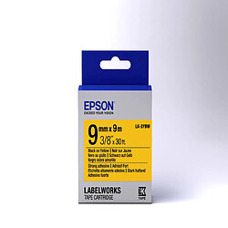 Epson LK-3YBW - Adhésif Fort - Noir sur Jaune - 9mmx9m