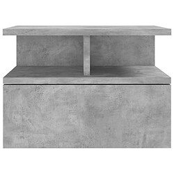 Acheter Maison Chic Table de chevet,Table de nuit,Table d'appoint pour salon flottante Gris béton 40x31x27 cm Aggloméré -MN18170