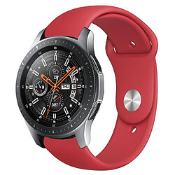 Wewoo Bracelet pour montre connectée en silicone monochrome appliquer Samsung Galaxy Watch Active 22mm rouge 