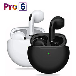 GUPBOO Air Pro 6 TWS Écouteurs sans fil Bluetooth V5.0 Écouteurs Mini Écouteurs intra-auriculaires avec boîtier de charge Sport Smartphone Headset 