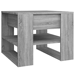 vidaXL Table basse sonoma gris 55,5x55x45 cm bois d'ingénierie