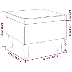 Acheter vidaXL Tabouret avec pieds en bois Gris foncé Velours