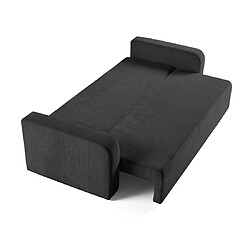 Bestmobilier Miro - canapé droit 3 places - convertible avec coffre - en velours texturé