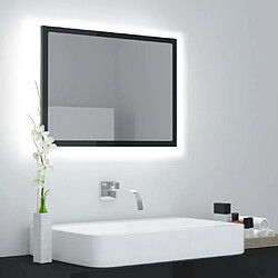 Maison Chic Miroir LED moderne de salle de bain,Décoration Miroir mural Bain Gris brillant 60x8,5x37cm Acrylique -MN95132