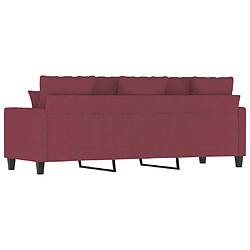 Maison Chic Canapé à 3 places,Canapé droit,Sofa de Salon,Banquette Rouge bordeaux 180 cm Tissu -GKD919718 pas cher