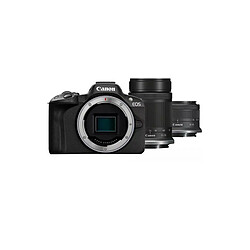 Appareil photo hybride Canon EOS R50 + RF S 18 45mm f 4.5 6.3 IS STM + RF S 55 210mm f 5 7.1 IS STM 