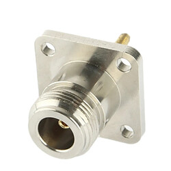 Wewoo Argent Adaptateur coaxial RF N femelle avec plaque carrée 