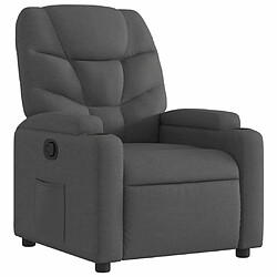 Maison Chic Fauteuil inclinable,Fauteuil luxe de relaxation Gris foncé Tissu -MN42786