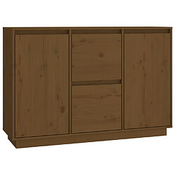 vidaXL Buffet Marron miel 111x34x75 cm Bois massif de pin