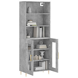 Avis Maison Chic Buffet,Meuble de Rangement,commode pour salon,Cuisine Gris béton 69,5x34x180 cm Bois d'ingénierie -MN72415