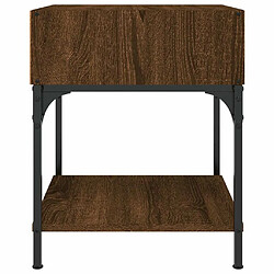 Maison Chic Table de chevet,Table de nuit,Table d'appoint pour salon chêne marron 40x41x50 cm bois d'ingénierie -MN21518 pas cher