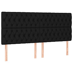 Acheter vidaXL Sommier à lattes de lit avec matelas Noir 200x200 cm Tissu