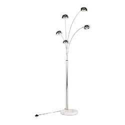 Kokoon Design Lampadaire 5 bras articulés en métal Chrome.