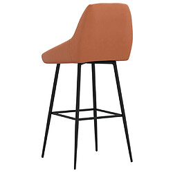 Acheter vidaXL Tabourets de bar lot de 2 marron clair similicuir