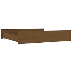 vidaXL Tiroirs de lit 2 pcs Marron miel Bois de pin massif