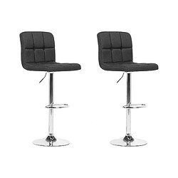 Beliani Tabouret de bar Set de 2 Noir MARION 