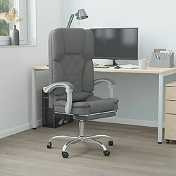 Maison Chic Fauteuil de massage inclinable de bureau,Fauteuil luxe de relaxation Gris foncé Tissu -MN42772