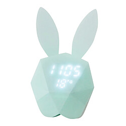 Modèle de lapin réveil commande vocale intelligente USB chargeant la petite lumière BU - Bleu