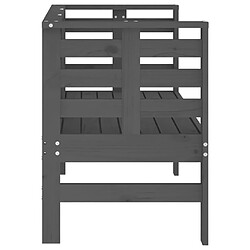 Maison Chic Banc de jardin | Banquette de jardin | Chaise Relax gris 111,5x53x71 cm bois massif de pin -MN66726 pas cher