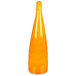 Beliani Vase à fleurs SABADELL fait à la main Céramique 50 cm Orange