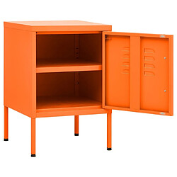 Acheter Maison Chic Table de chevet | Table de nuit Orange 35x35x51 cm Acier -GKD28118