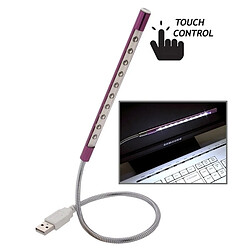 Wewoo Lampe USB Violet interrupteur tactile portable 10 LED USB Light