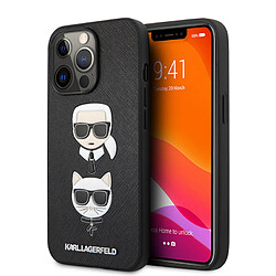 Karl Lagerfeld Coque pour iPhone 13 Pro - arrière rigide Karl & Choupette noir 