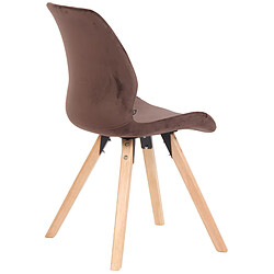 Avis Decoshop26 Lot de 2 chaises de salle à manger en velours marron style scandinave pieds bois CDS101127