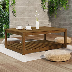 Avis Maison Chic Table de jardin | Table d'extérieur marron miel 121x82,5x45 cm bois massif de pin -GKD42112